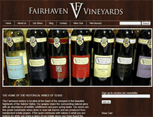 Tablet Screenshot of fairhavenvineyards.com